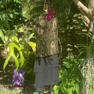 ☀️ Gold Lace and Black Dress Rock the 80’s!